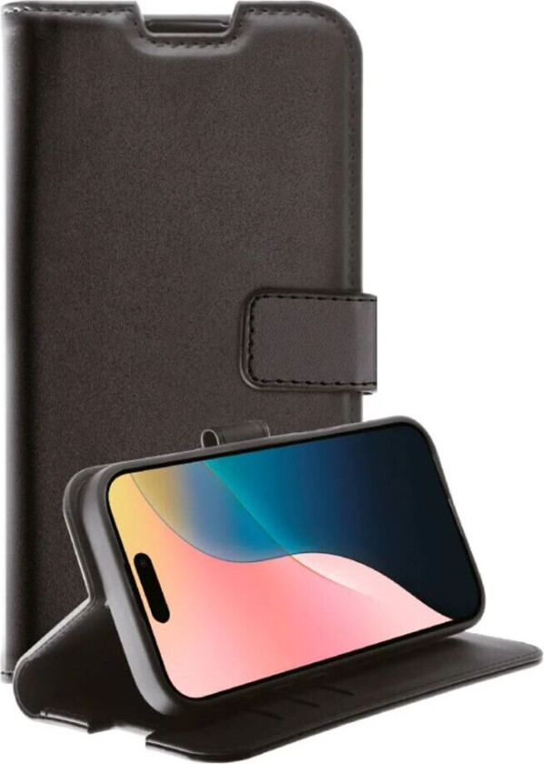 iPhone 16 Vivanco Classic Wallet Kunstskinn Flipdeksel med Lommebok - Svart