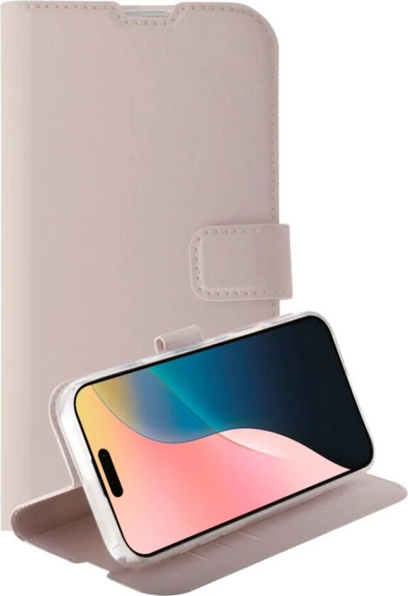 iPhone 16 Vivanco Classic Wallet Kunstskinn Flipdeksel med Lommebok - Greige