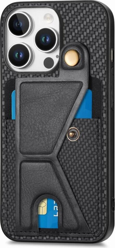 iPhone 16 Pro K-Formet Hybriddeksel - Svart