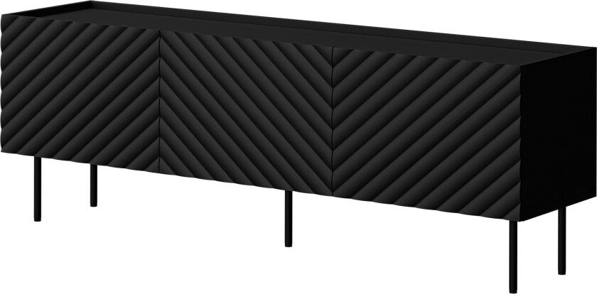 Munkedal TV-benk 166 cm - Svart