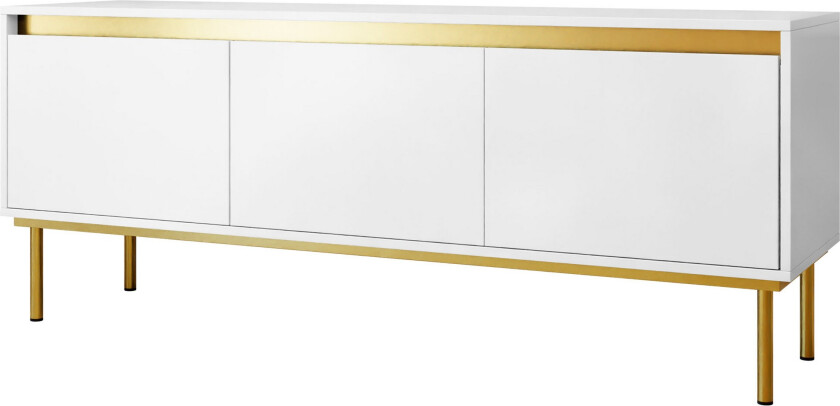 Hollander TV-benk 150 cm - Hvit/Gull
