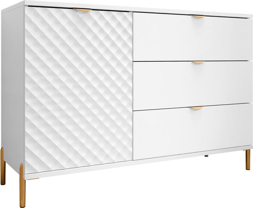 Holmes Kommode 125 cm - Hvit