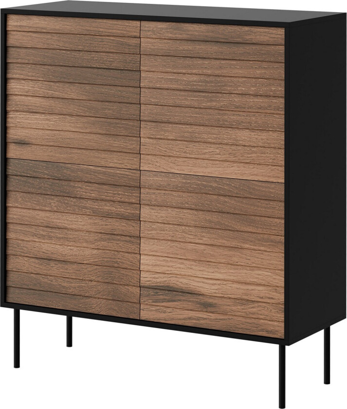 Belonger Kommode 102 cm - Svart/Valnøtt