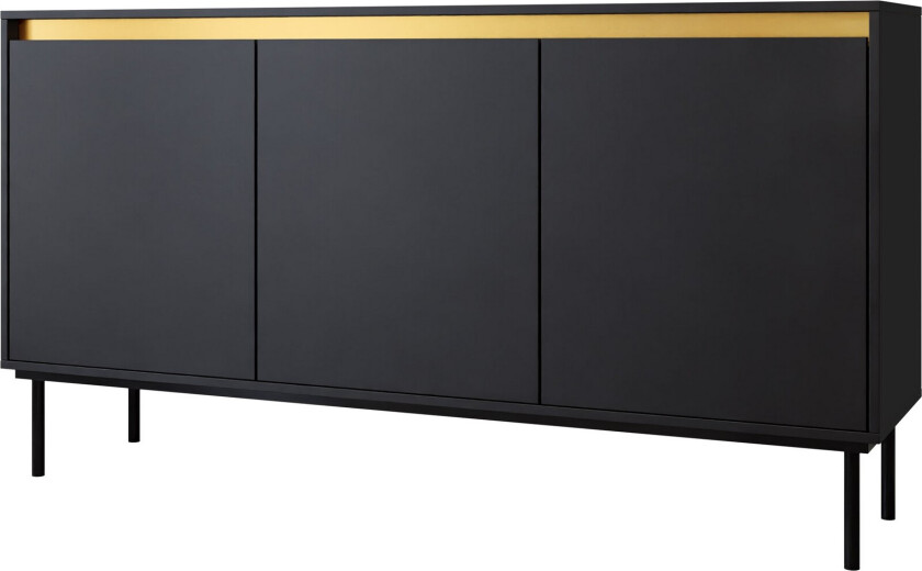 Hollander Kommode 160 cm - Svart/Gull