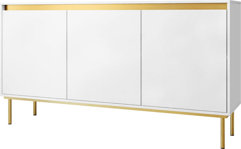 Hollander Kommode 160 cm - Hvit/Gull