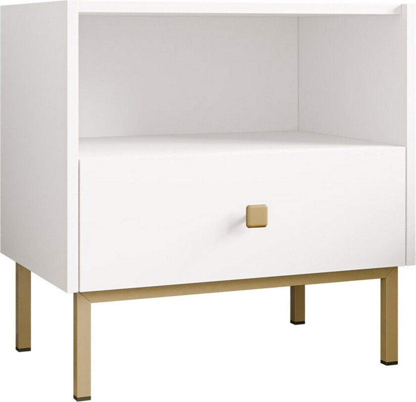 Hermann Nattbord 55 cm - Hvit