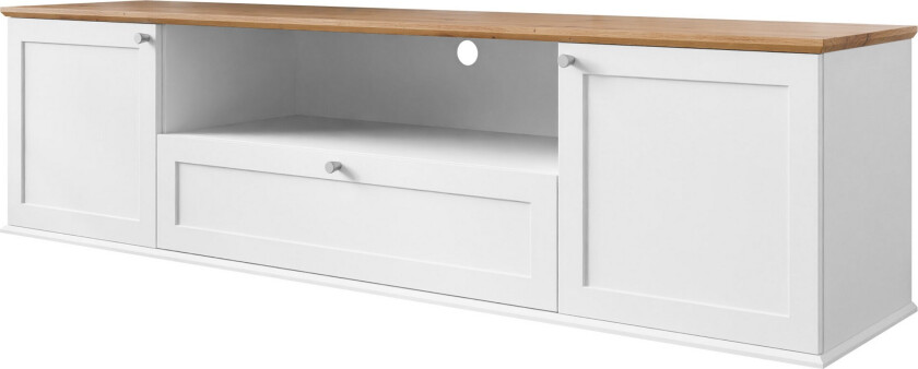 Hammerdal TV-benk 182 cm - Hvit/Eik