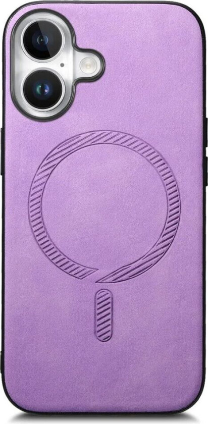 iPhone 16 Kunstskinn Deksel - MagSafe-Kompatibel - Lilla
