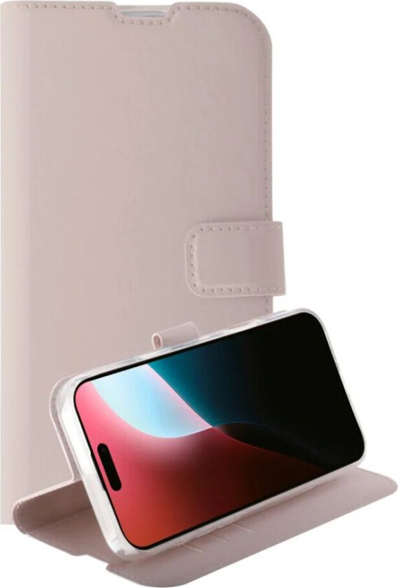 iPhone 16 Pro Vivanco Classic Wallet Kunstskinn Flipdeksel med Lommebok - Greige