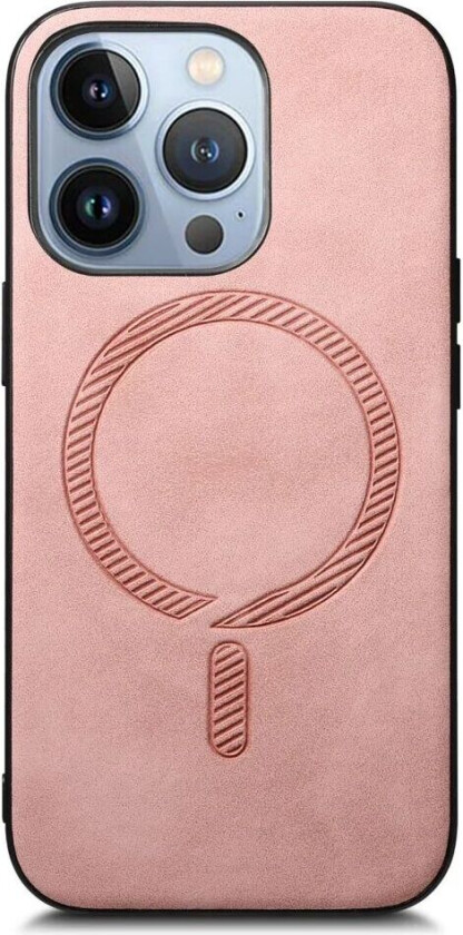iPhone 16 Pro Kunstskinn Deksel - MagSafe-Kompatibel - Rosa