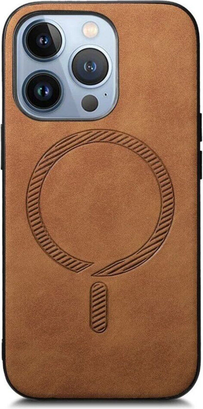 iPhone 16 Pro Max Kunstskinn Deksel - MagSafe-Kompatibel - Brun