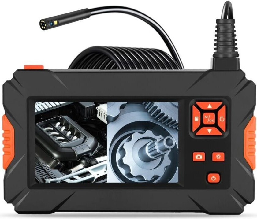 Bærbart inspeksjonskamera med 10 meter kabel