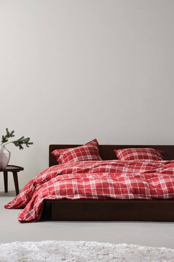 sengesett dobbeltseng Rød/hvit