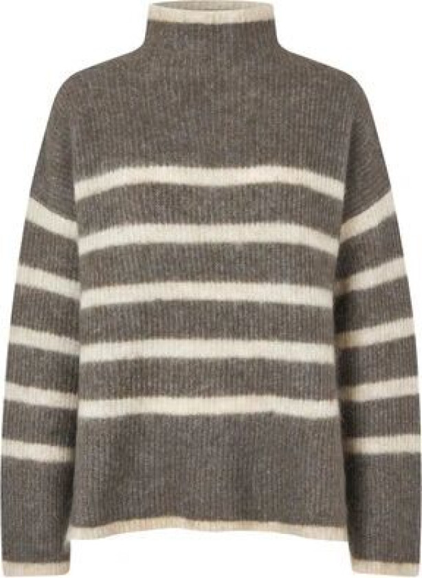 Second Female Ovalis Knit T-Neck - Chocolate Chip S