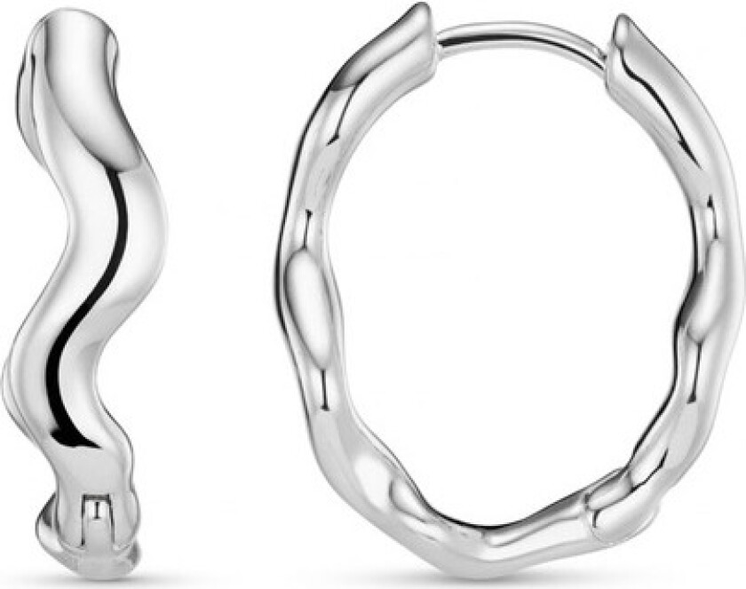 Jewellery Organic Wave Oval Hoops