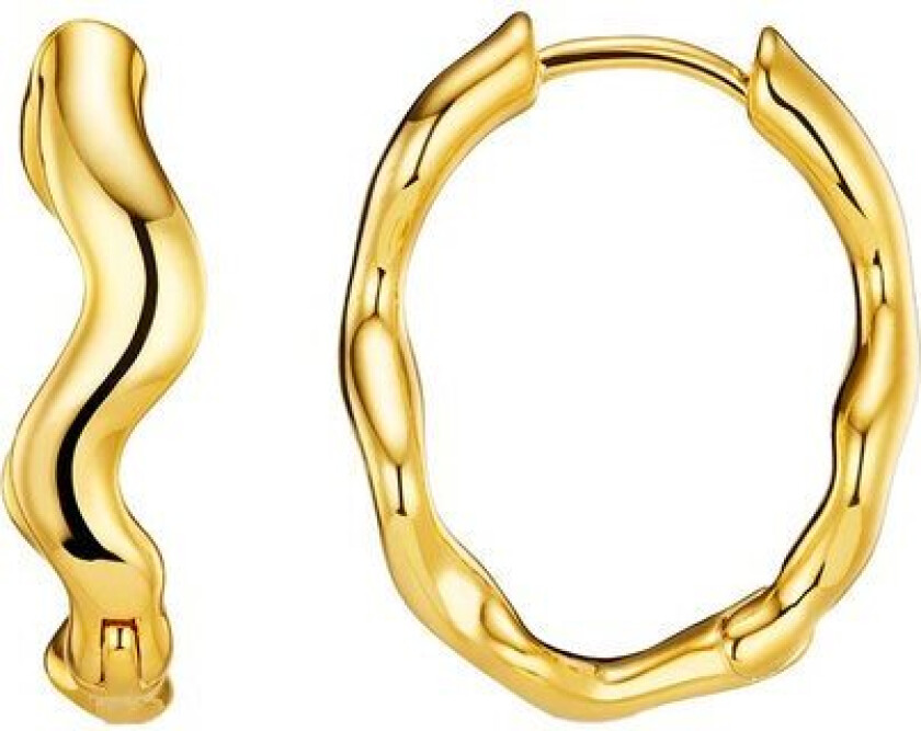 Jewellery Organic Wave Oval Hoops
