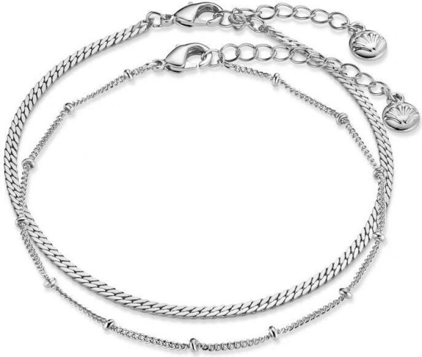 Jewellery Satellite and Flat Curb Chain Bracelet