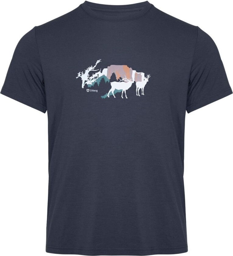 Printed Tree Tee Men Blue Nights M