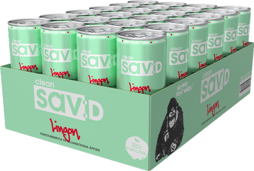 24 x Clean sav:D, 330 ml, Lingon