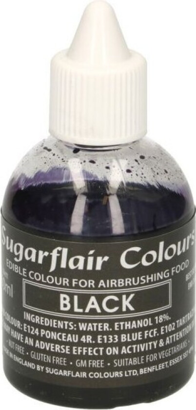 Airbrushfarge -Svart- 60ml