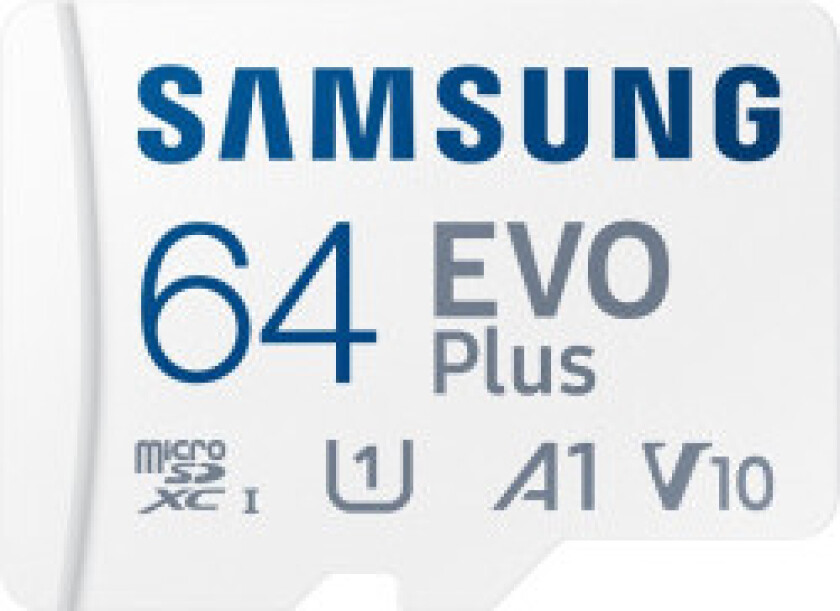Samsung microSDXC EVO Plus - Minnekort 64 GB UHS-I U1 A1 V10 med adapter