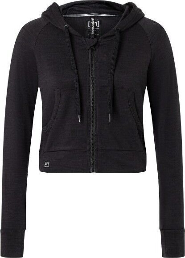 Women's Liquid Flow Hoodie L, Jet Black Melange
