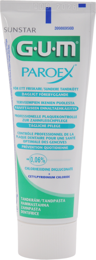 Gum Paroex 0.06% Klorhexidin Tannkrem - 0.06 % - 75 ml