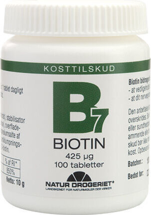 Natur-Drogeriet Biotin - 100 Tabletter