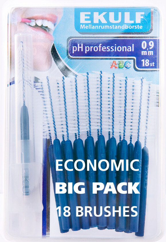 PH Professional Mellomromsbørste 0,9 mm - 18 Stk.