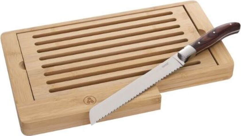 Heritage Bambus Skjærebrett Med Brødkniv