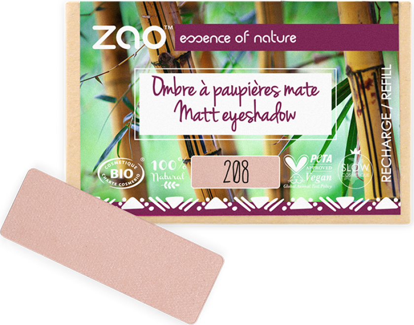 Refill Rectangle Eye Shadow- (208) Pink Nude
