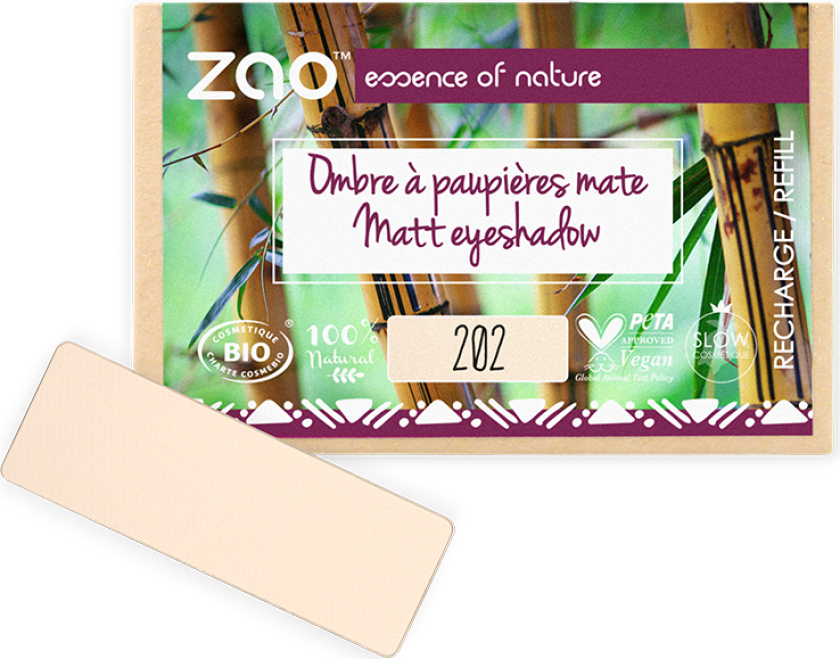 Refill Rectangle Eye Shadow- (202) Brown Beige