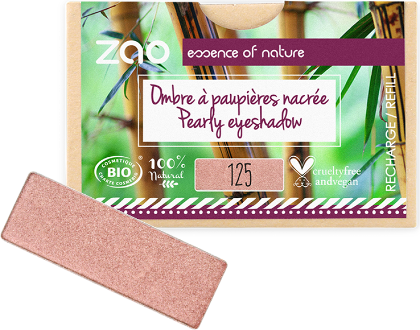 Refill Rectangle Eye Shadow- (125) Sunshiny Pink