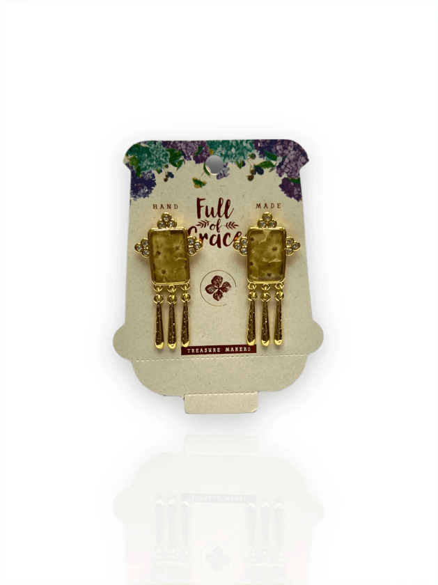 Full of Power Øredobber - Oliven