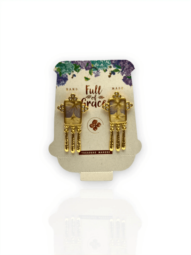 Full of Power Øredobber - Hvit