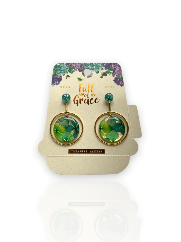 Full of Meaning Øredobber - Grønn