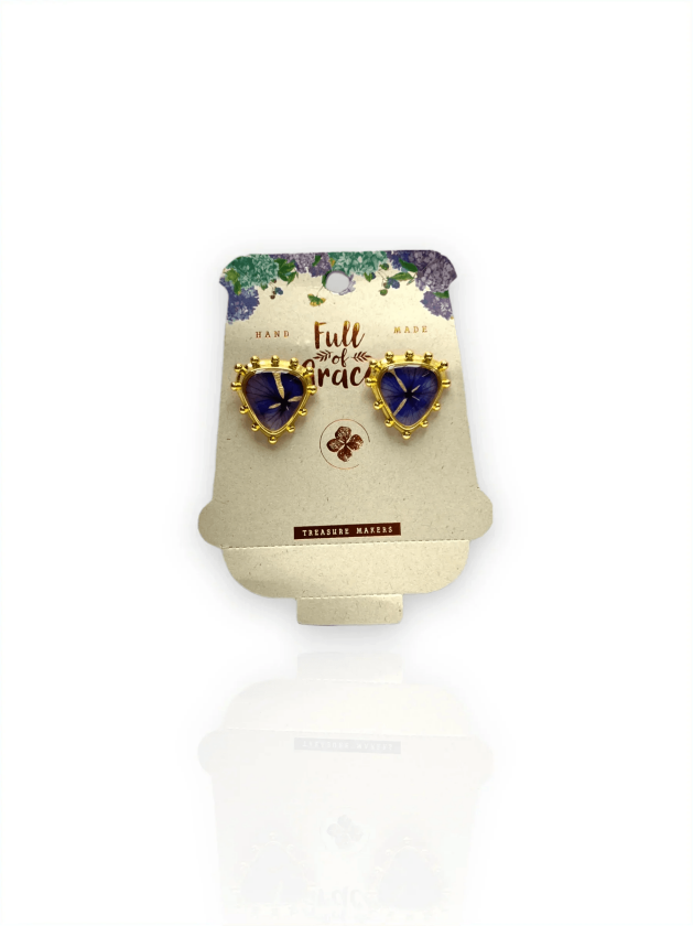 Full of Love Øredobber - Mørke Lilla