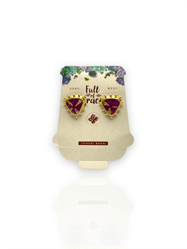 Full of Love Øredobber - Lilla