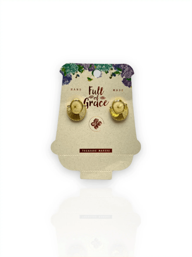 Full of Greatness Øredobber - Hvit