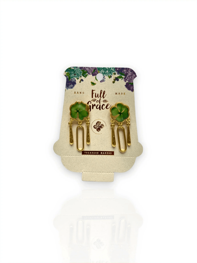 Full of Glory Øredobber - Grønn