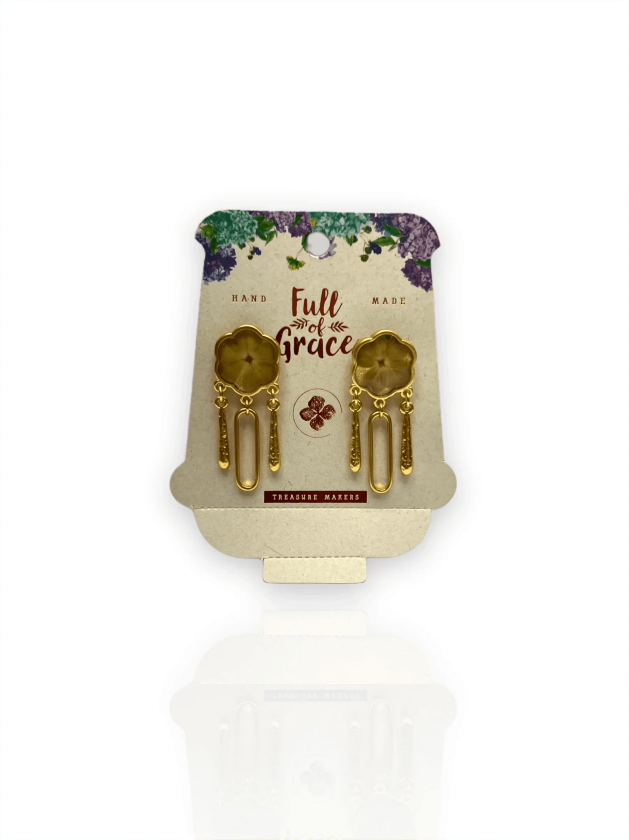 Full of Glory Øredobber - Oliven