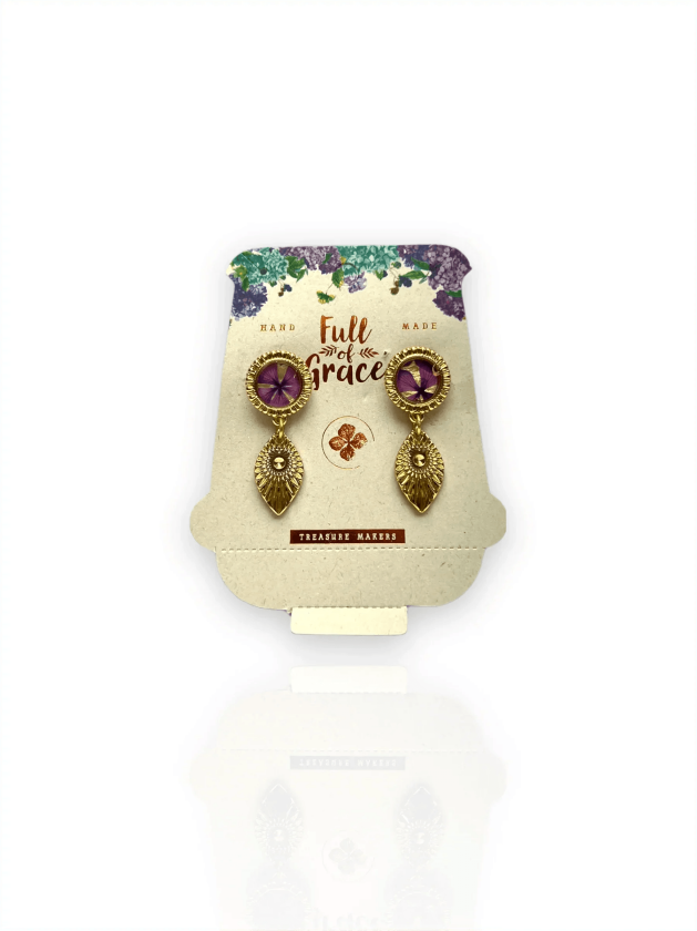 Full of Dreams Øredobber - Lilla