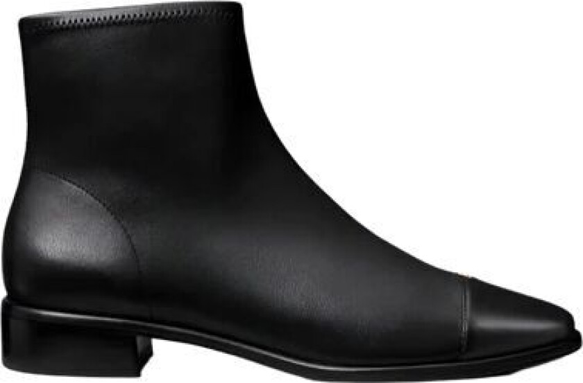 Tory Burch Cap-Toe Flat Ankle Boot - Perfect Black 39