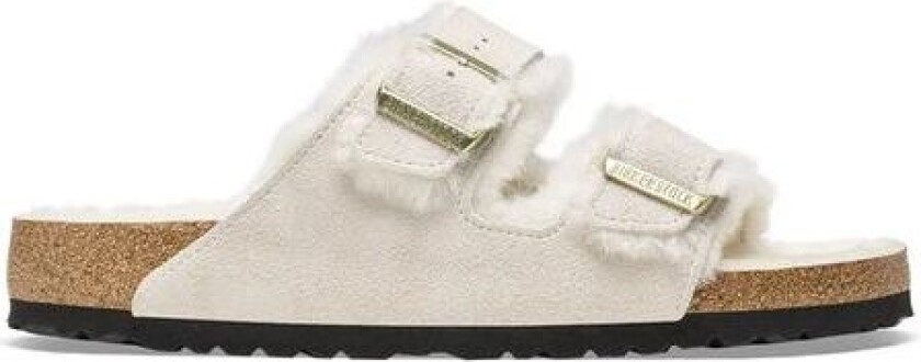 Arizona Shearling Suede Leather/Fur Narrow - Antique White 38
