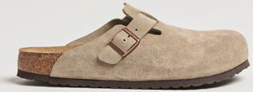 BIRKENSTOCK Boston Soft Footbed Taupe Suede