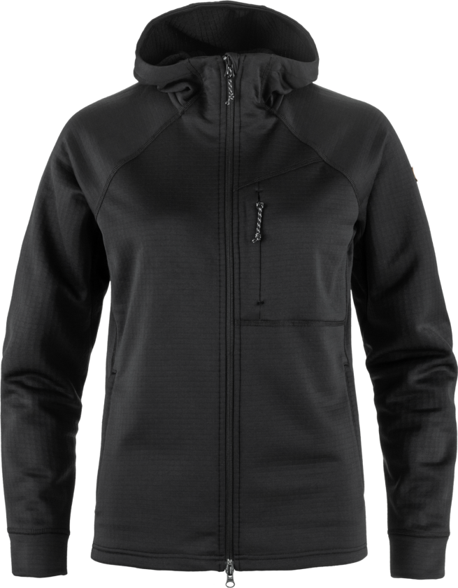Women's Abisko Grid Fleece Hoodie Black XS