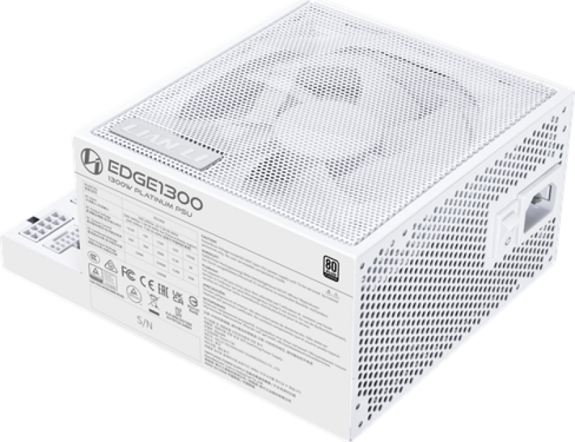EDGE 850 WHITE Strømforsyning (PSU) - 850 Watt - 120 mm - ATX 3.1 - 80 Plus Platinum sertifisert