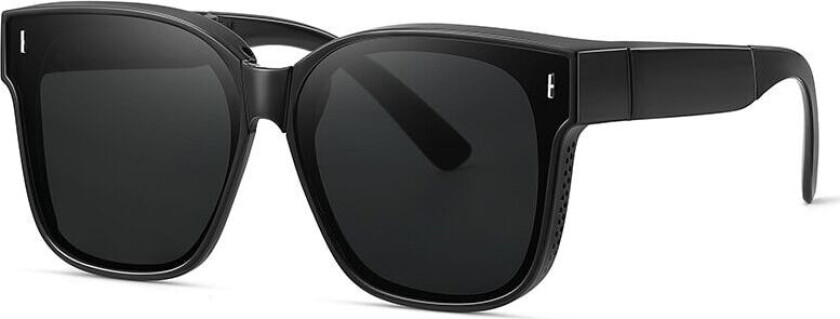 Sammenleggbare Suncovers Solbriller Over Glasses Black