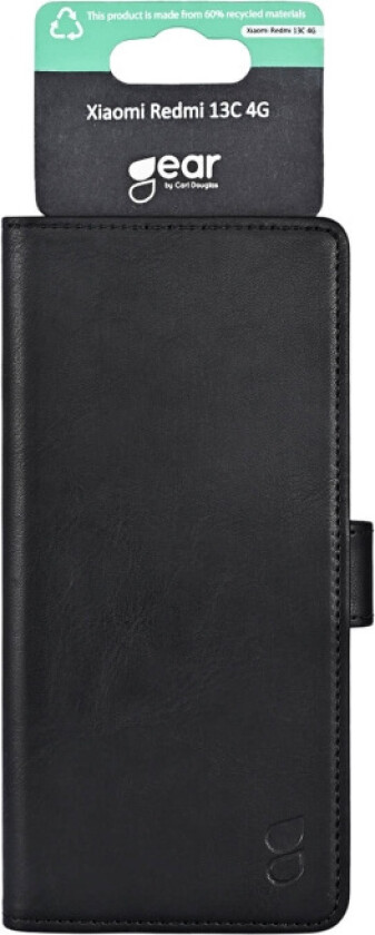 Gear Mobilfodral 3 Kortfack Svart - Xiaomi Redmi 13C 4G