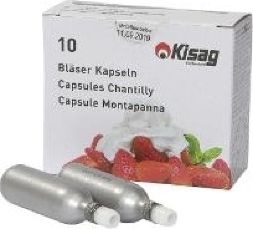 Sifonpatron Kisag 10 Stk Til Flødeskumssprøjte,12 Pk X 5 Bk X 10 Stk/Krt